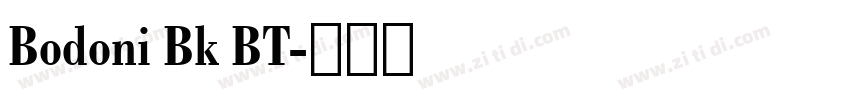Bodoni Bk BT字体转换